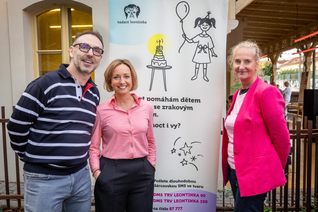 Zakladatel Nadace Jindřich Lukavský, patronka Nadace Jana Holcová a ředitelka Barbara Hucková