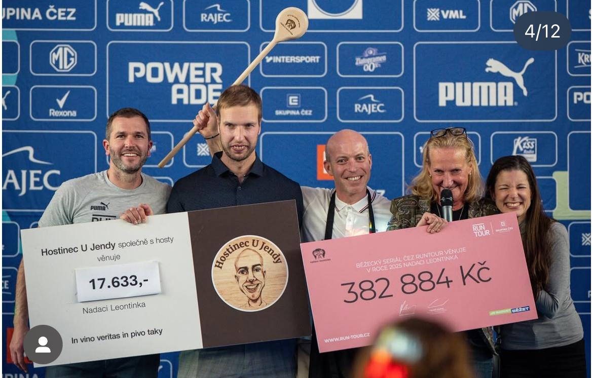 RunTour předání šeku Leontince